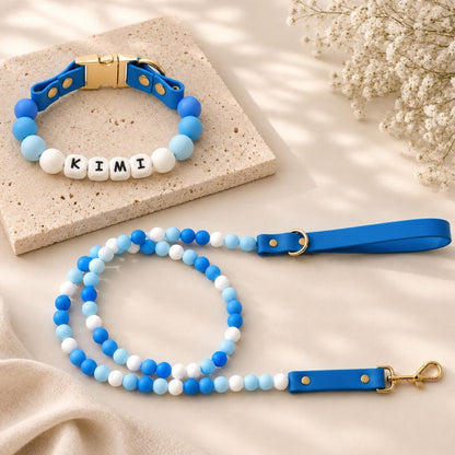 Personalized Beaded Name Collar & Leash