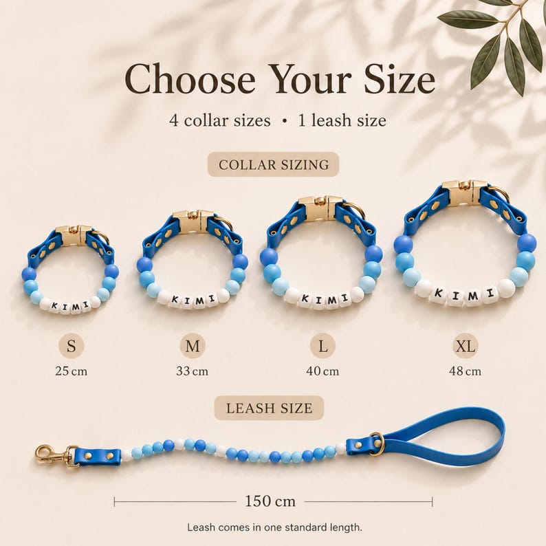 Personalized Beaded Name Collar & Leash