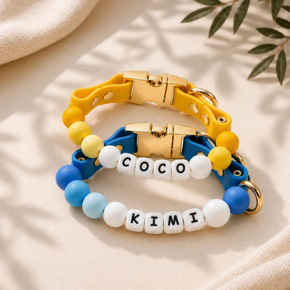 Personalized Beaded Name Collar & Leash
