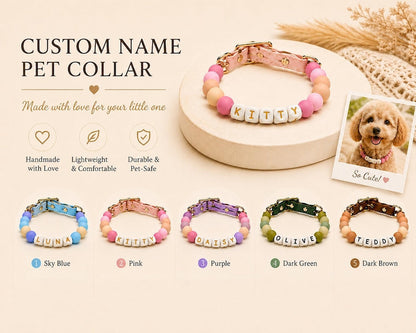 Personalized Beaded Pet Collar