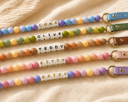 Personalized Beaded Pet Collar