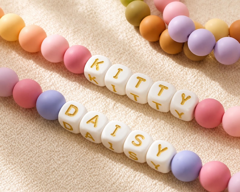 Personalized Beaded Pet Collar