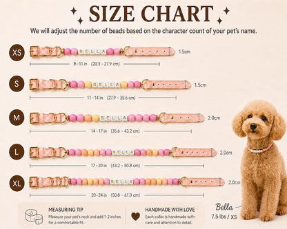 Personalized Beaded Pet Collar