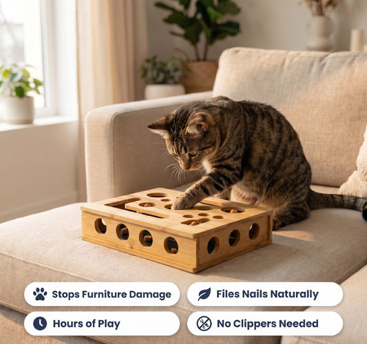 Cat Scratch Box — Files Claws as They Play
