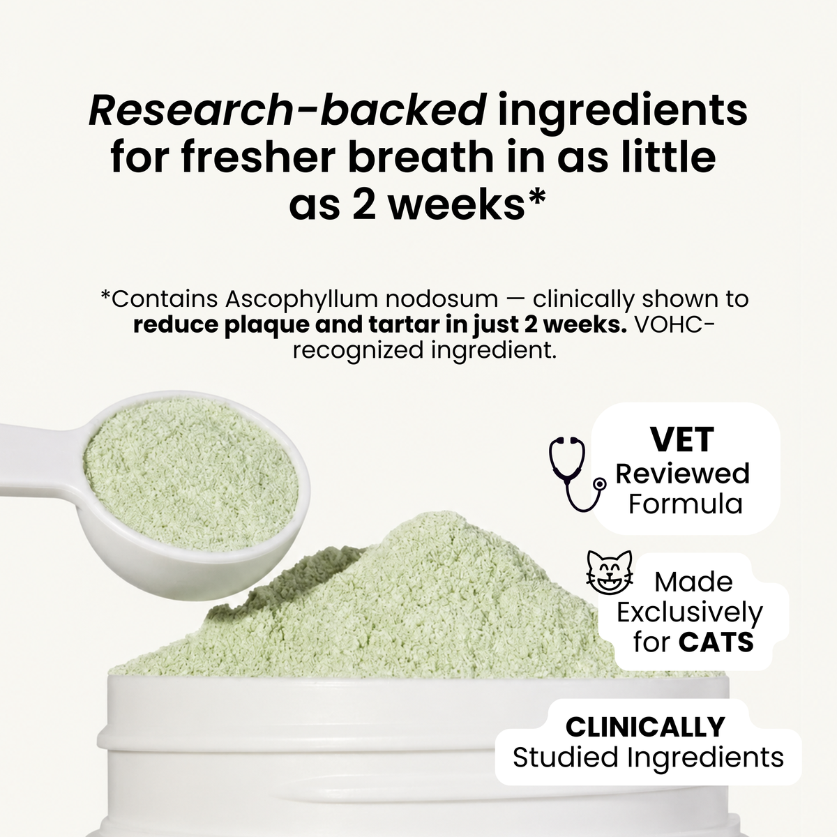 Cat Dental Powder — Fresh Breath, No Brushing