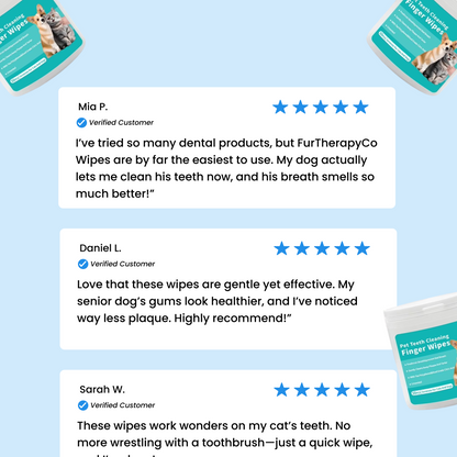 Dental Finger Wipes for Dogs & Cats — Fresh Breath