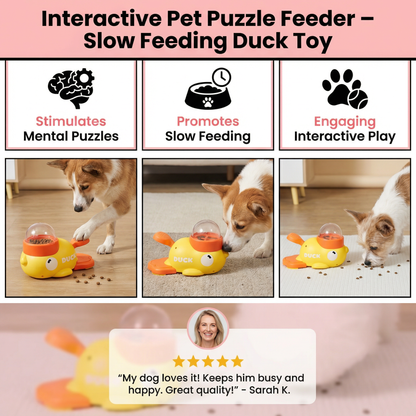 Interactive Pet Puzzle Feeder – Slow Feeding Duck Toy for Dogs & Cats