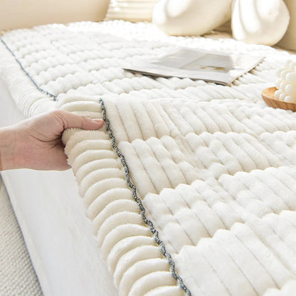 Premium Textured Corduroy Pet Sofa Cover & Protector