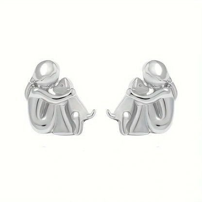 The Hug Earrings — Silver & Gold