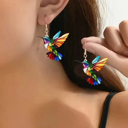 The Garden Earrings — Hummingbird Dangles