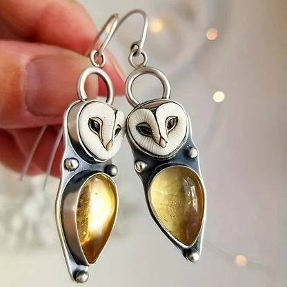 The Night Owl — Statement Drop Earrings