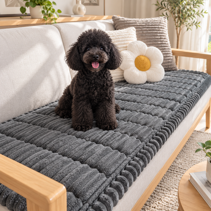 Premium Textured Corduroy Pet Sofa Cover & Protector