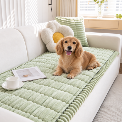 Premium Textured Corduroy Pet Sofa Cover & Protector
