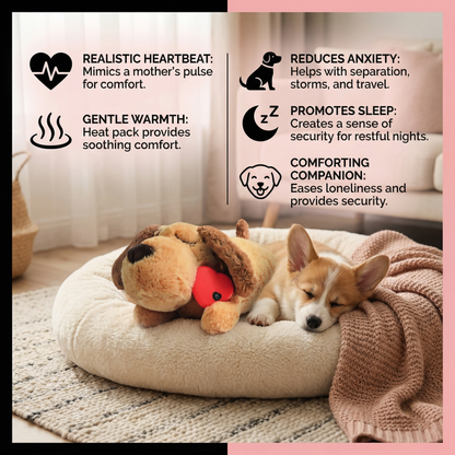 Calming Heartbeat Plush Toy for Pets – Anxiety-Relieving & Stress-Reducing