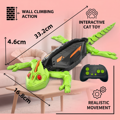 Remote Control Wall Climbing Lizard Toy for Cats