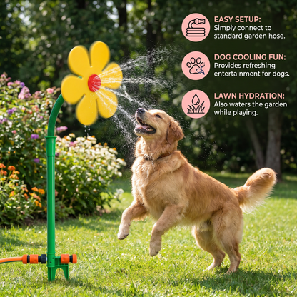 Spinning Sunflower Sprinkler for Dogs