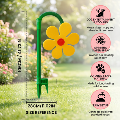 Spinning Sunflower Sprinkler for Dogs