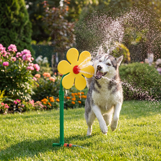 Spinning Sunflower Sprinkler for Dogs