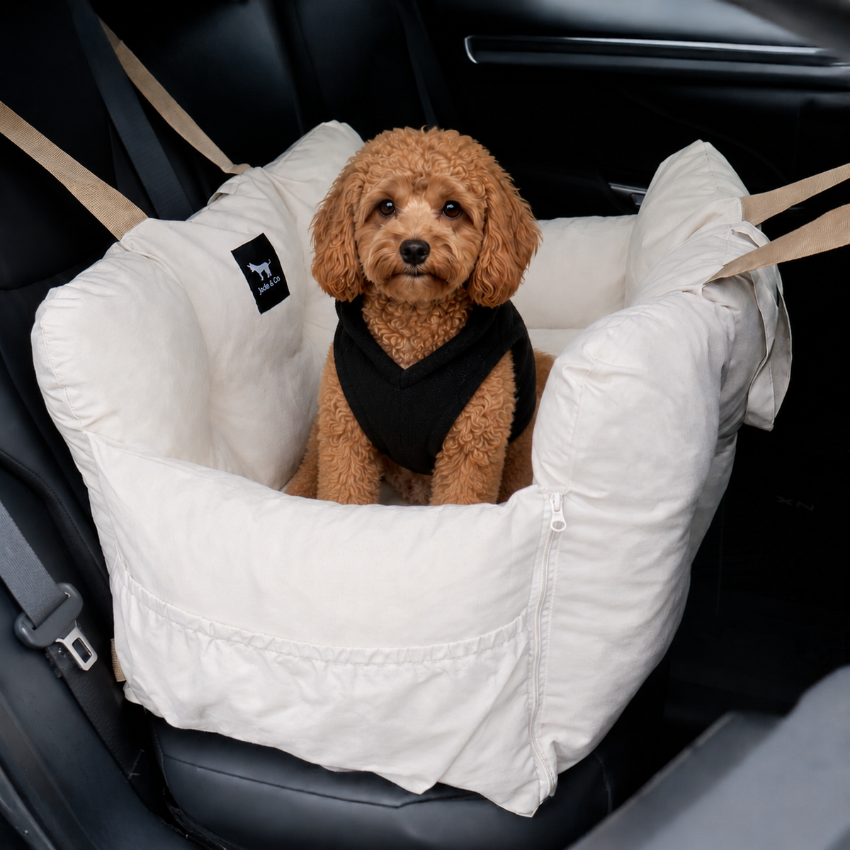 V2 Premium Dog Car Seat with Removable Covers + Luxury Cushion