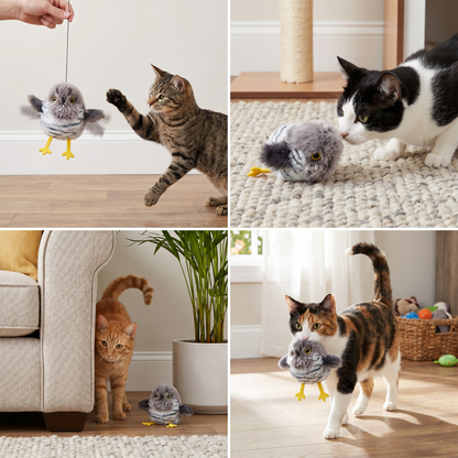 Interactive Bird Cat Toy — Chirps & Flutters