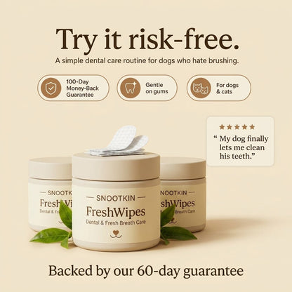 Dental Finger Wipes for Cats & Dogs — Fresh Breath