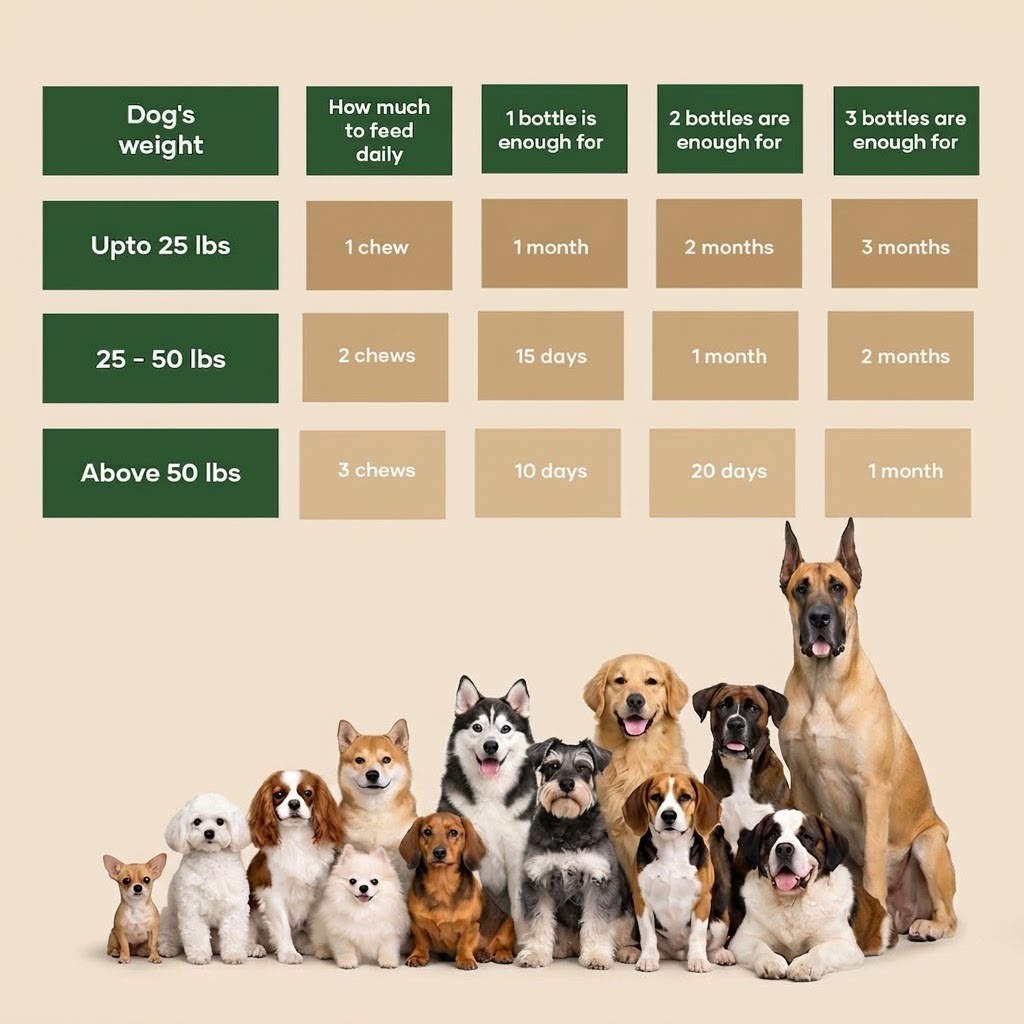 Skin & Coat Chews for Dogs — Omega Supplement