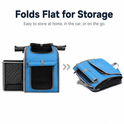 Premium 4-in-1 Expandable Pet Carrier Backpack for Bike & Travel