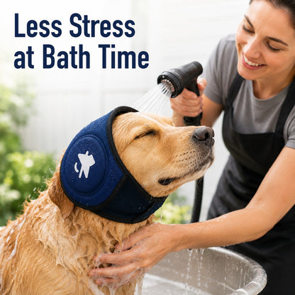 Calming Dog Ear Muffs for Fireworks, Thunderstorms & Grooming - Soft Noise-Reducing Wrap to Help Ease Stress