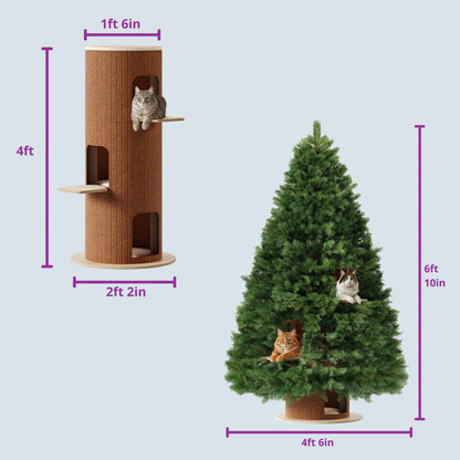 Cat Christmas Tree Tower