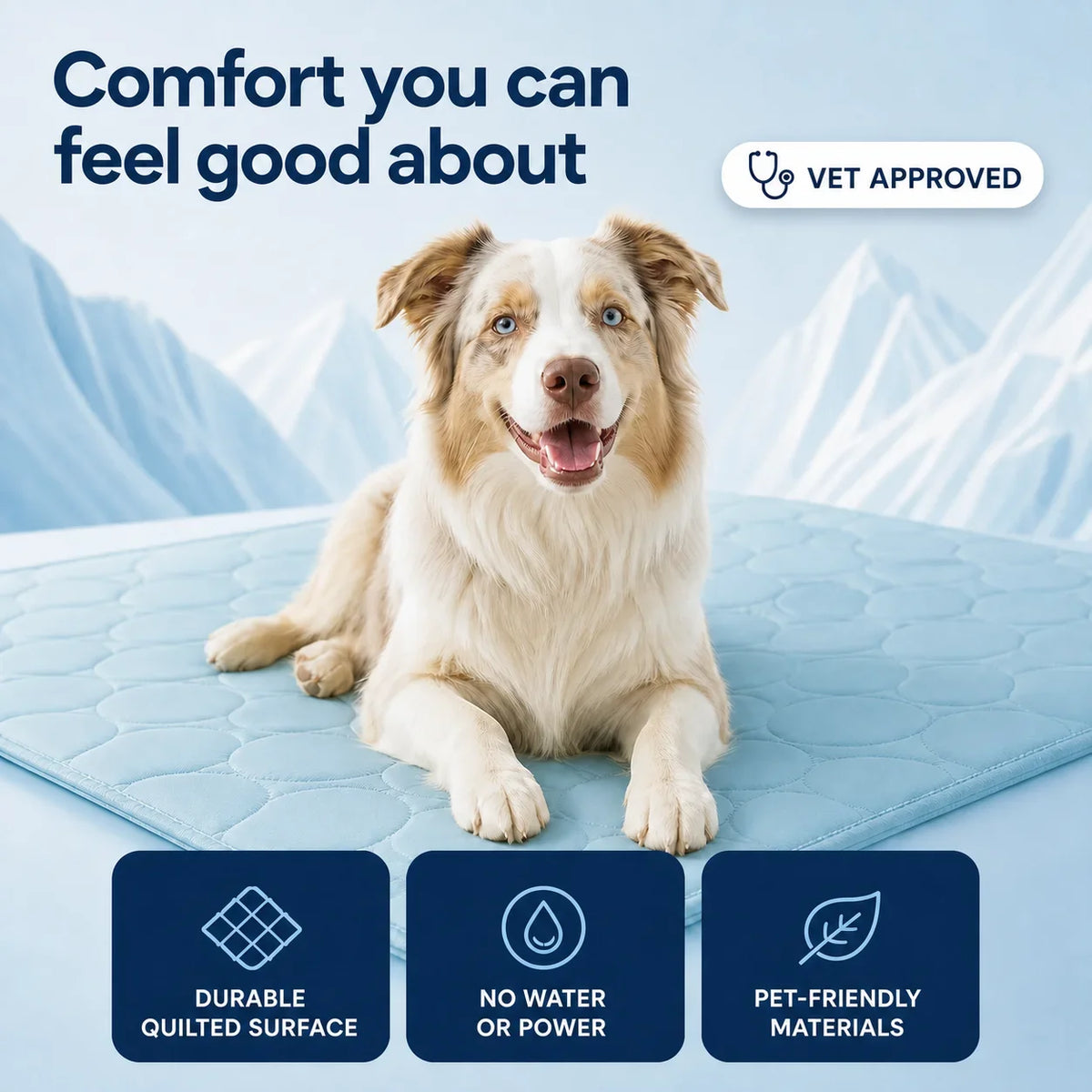 Premium Non-Toxic Cooling Dog Mat for Summer