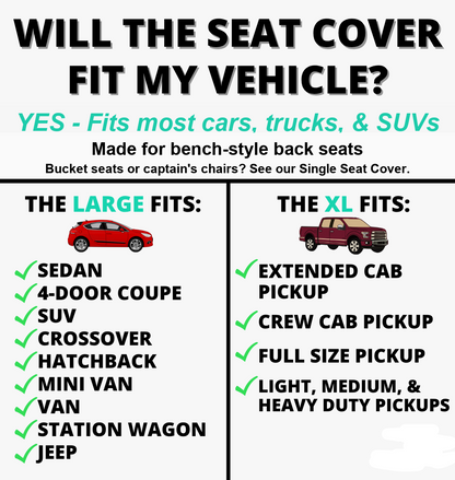 Dog Car Seat Cover — Waterproof Hammock, Hard Bottom