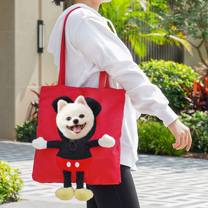 Out Cat Carrier Tote for Walks & Vet Visits - Lightweight Canvas Pet Bag for Cats & Small Dogs