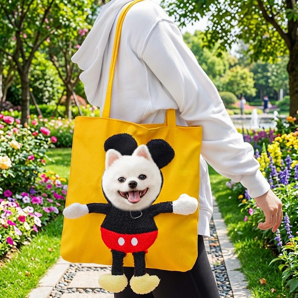 Out Cat Carrier Tote for Walks & Vet Visits - Lightweight Canvas Pet Bag for Cats & Small Dogs