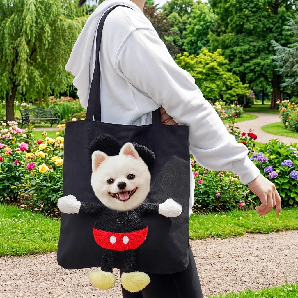 Out Cat Carrier Tote for Walks & Vet Visits - Lightweight Canvas Pet Bag for Cats & Small Dogs
