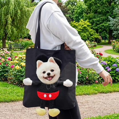Out Cat Carrier Tote for Walks & Vet Visits - Lightweight Canvas Pet Bag for Cats & Small Dogs