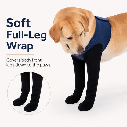 PawGuard Dual Front Leg Recovery Sleeves for Dogs - Cone-Free Anti-Lick Protection for Post-Surgery, Scratching & Sensitive Front Legs