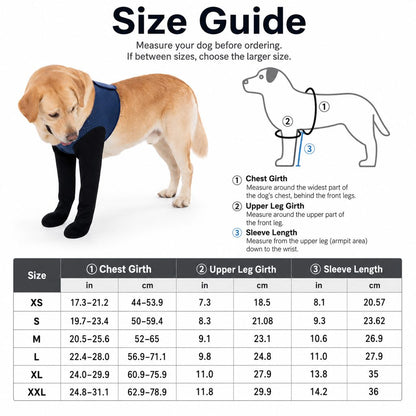 PawGuard Dual Front Leg Recovery Sleeves for Dogs - Cone-Free Anti-Lick Protection for Post-Surgery, Scratching & Sensitive Front Legs