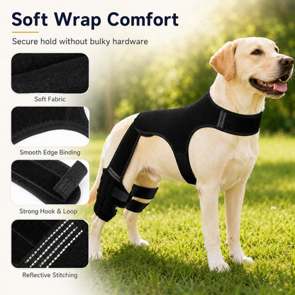 RearGuard Dog Rear Leg Support Brace - Anti-Slip Hind Leg Stability Wrap for Senior Dogs, Hardwood Floors & Recovery Walks