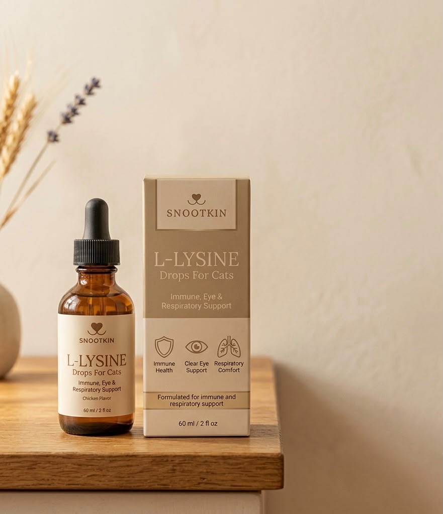 L-Lysine Drops for Cats — Sneezing & Eyes