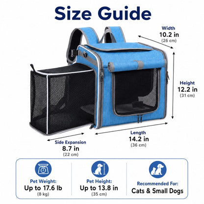 Premium 4-in-1 Expandable Pet Carrier Backpack for Bike & Travel