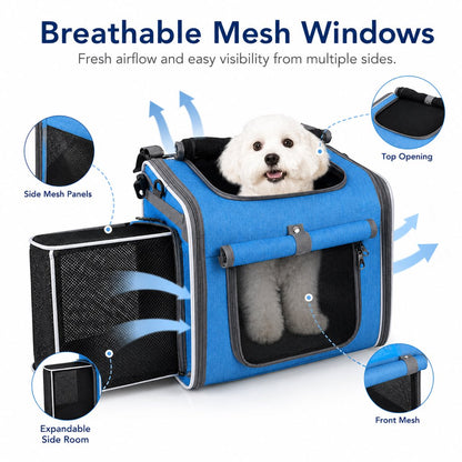 Premium 4-in-1 Expandable Pet Carrier Backpack for Bike & Travel