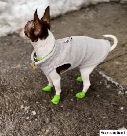 Dog Fleece Sweater with Leash Ring