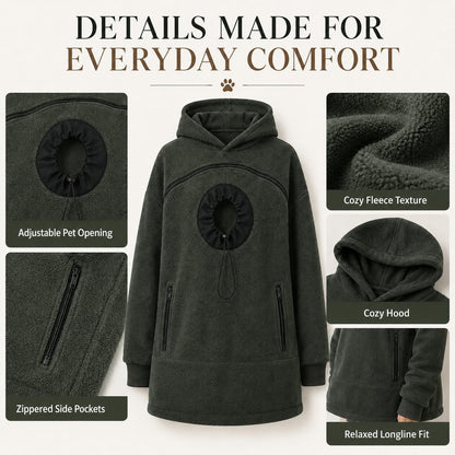 Hands-Free Pet Carrier Hoodie – Cozy Front Pouch for Cats & Small Dogs at Home & Everyday Outings