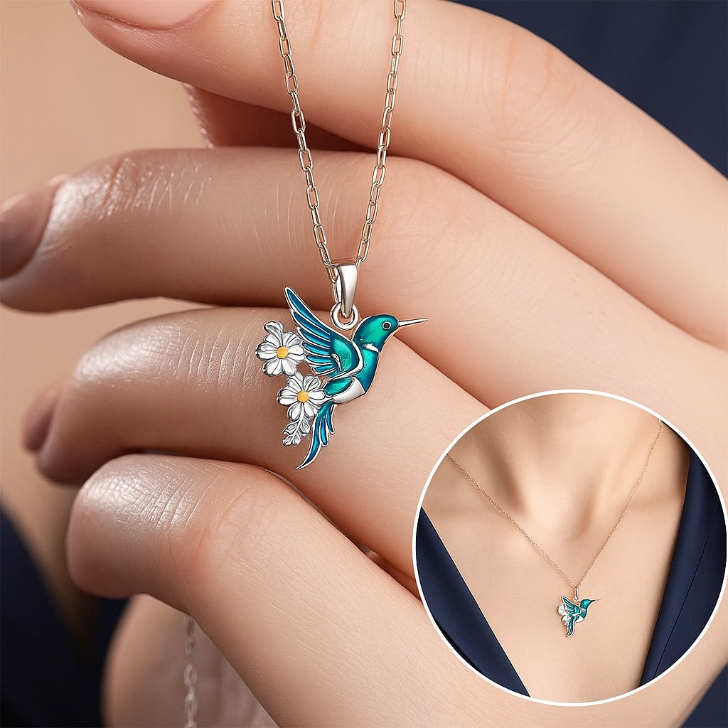The Hummingbird Set — Necklace & Earrings