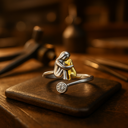 The Dog Ring — 925 Silver with Zirconia
