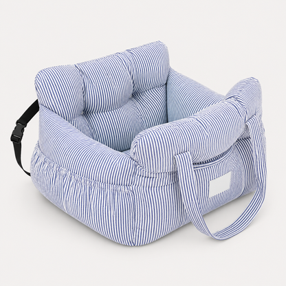 Premium 2-in-1 Dog Car Seat & Travel Bed Carrier