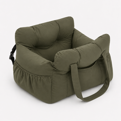 Premium 2-in-1 Dog Car Seat & Travel Bed Carrier