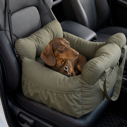 Premium 2-in-1 Dog Car Seat & Travel Bed Carrier