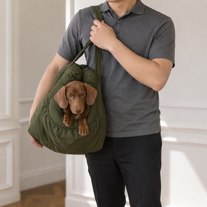 Premium 2-in-1 Dog Car Seat & Travel Bed Carrier