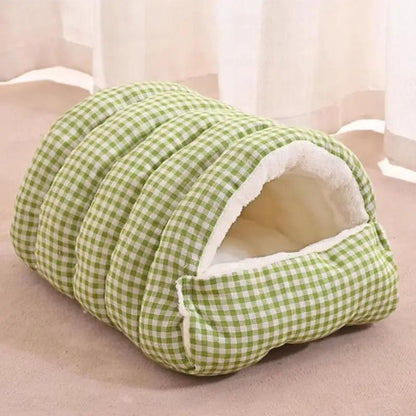 Calming Cat Cave Bed — Cozy Covered Hideaway